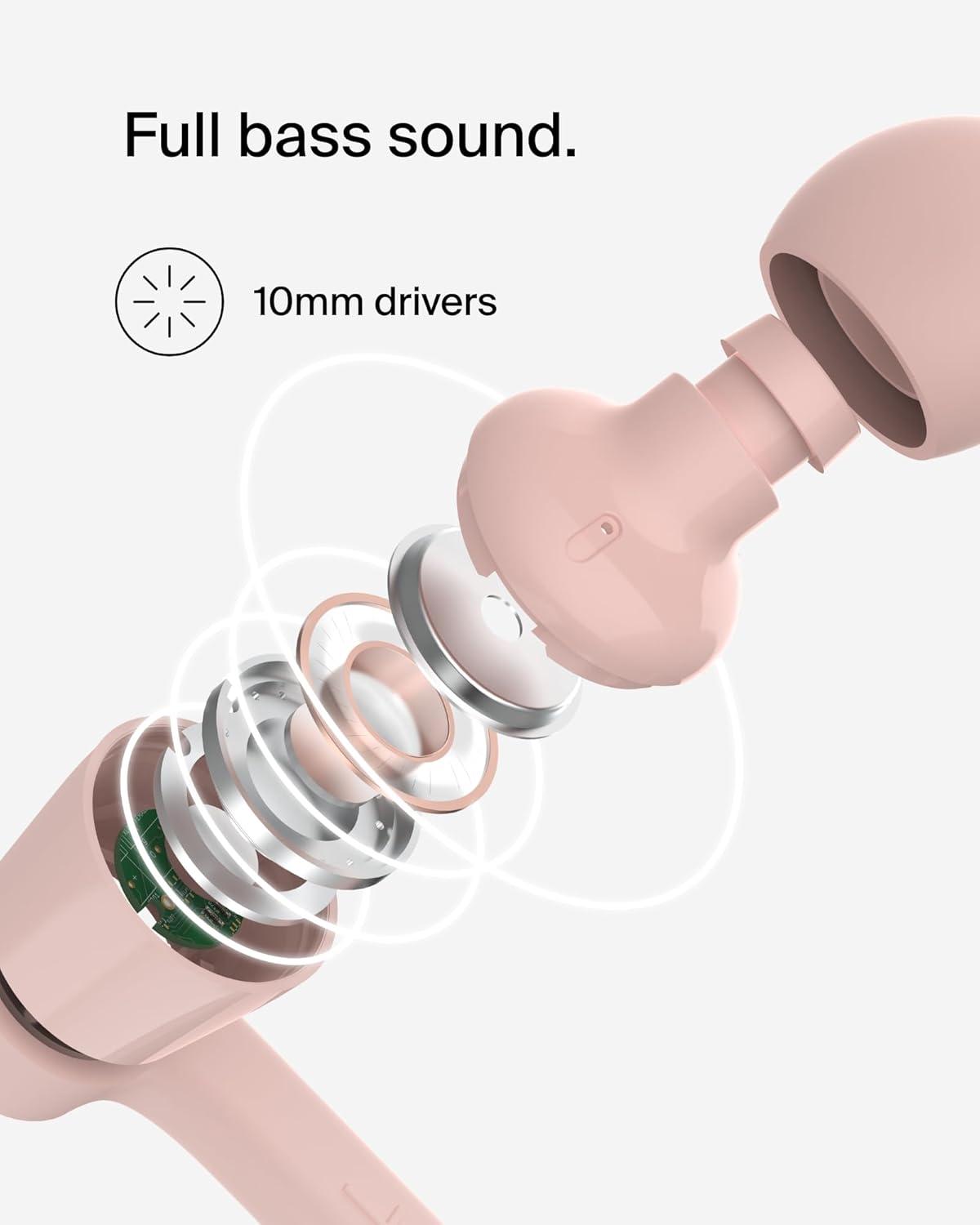 imageBelkin SoundForm Wired Earbuds with USBC Connector inEar Earphones wMicrophone USBC Headphones for iPhone 17 iPhone 16 iPad mini Galaxy S25 Google Pixel 9 Android and More BlackPink