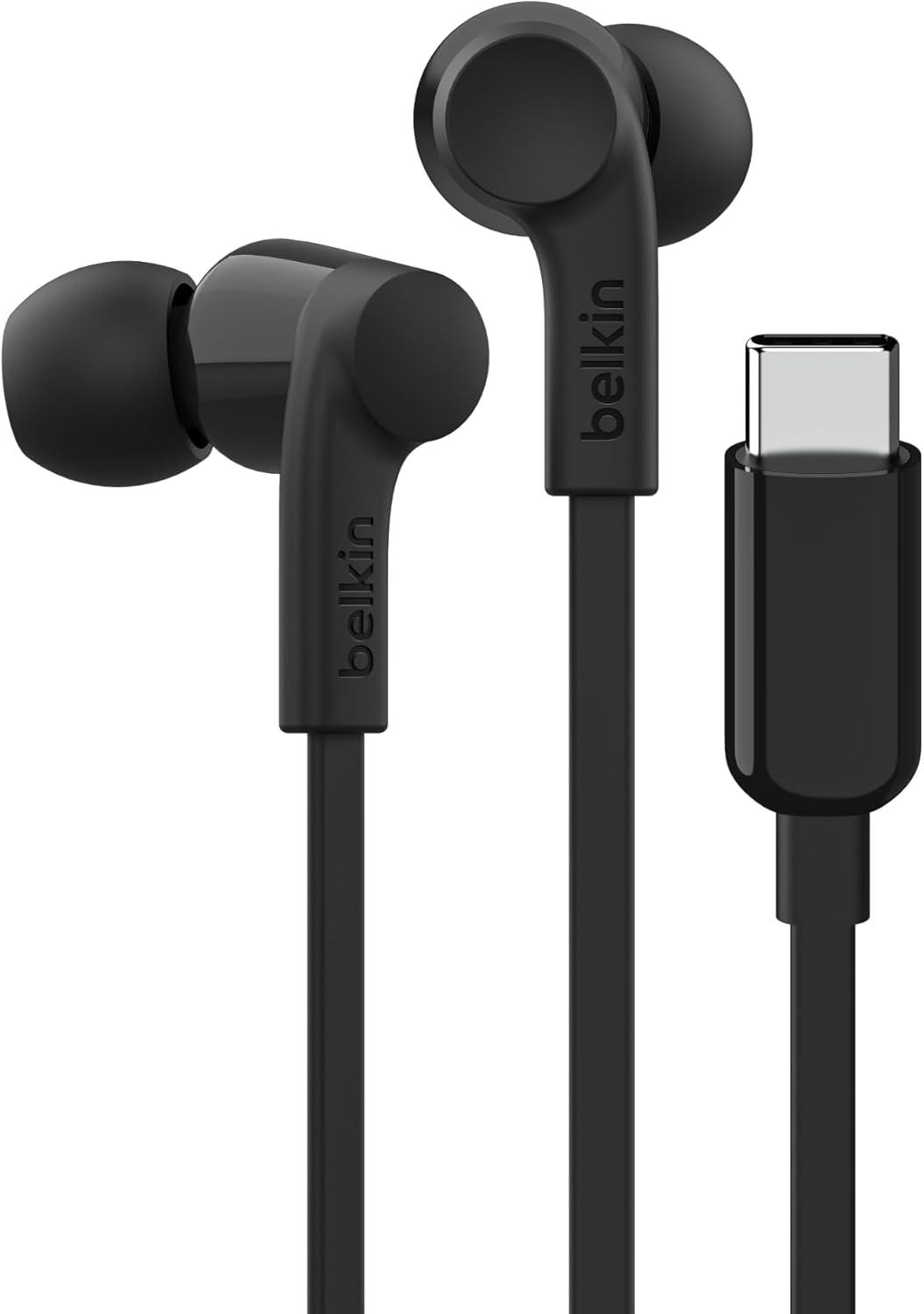 imageBelkin SoundForm Wired Earbuds with USBC Connector inEar Earphones wMicrophone USBC Headphones for iPhone 17 iPhone 16 iPad mini Galaxy S25 Google Pixel 9 Android and More BlackBlack