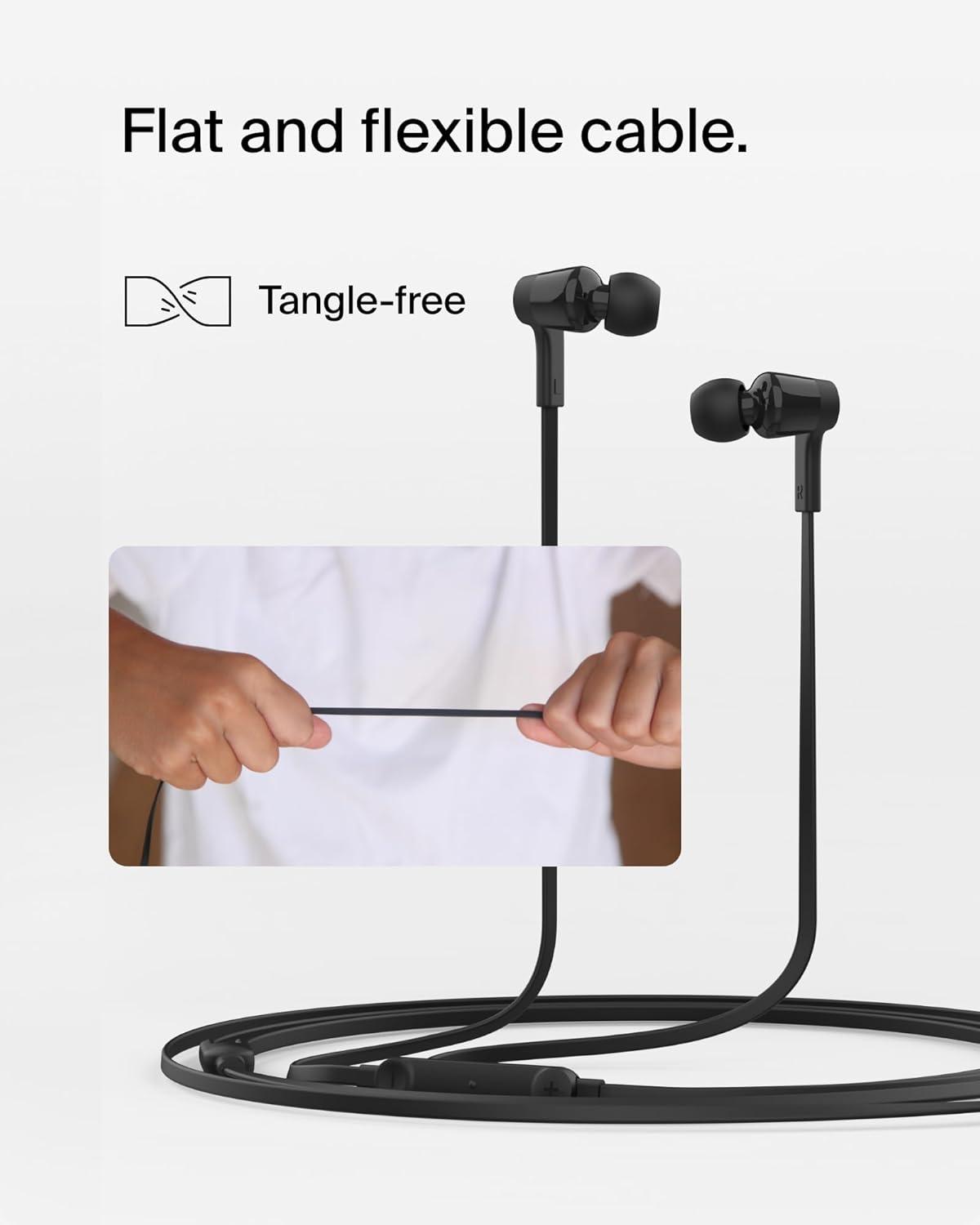 imageBelkin SoundForm Wired Earbuds with USBC Connector inEar Earphones wMicrophone USBC Headphones for iPhone 17 iPhone 16 iPad mini Galaxy S25 Google Pixel 9 Android and More BlackBlack