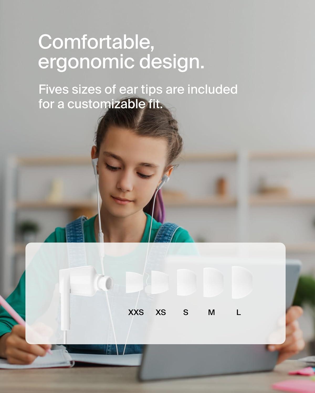 imageBelkin SoundForm Wired Earbuds with USBC Connector inEar Earphones wMicrophone USBC Headphones for iPhone 17 iPhone 16 iPad mini Galaxy S25 Google Pixel 9 Android and More BlackWhite