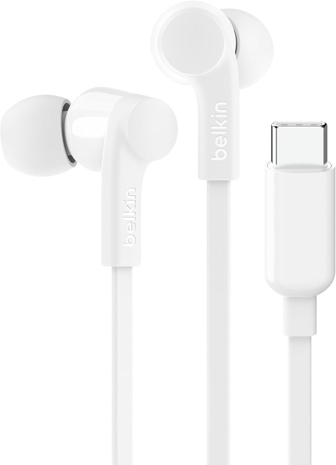 imageBelkin SoundForm Wired Earbuds with USBC Connector inEar Earphones wMicrophone USBC Headphones for iPhone 17 iPhone 16 iPad mini Galaxy S25 Google Pixel 9 Android and More BlackWhite