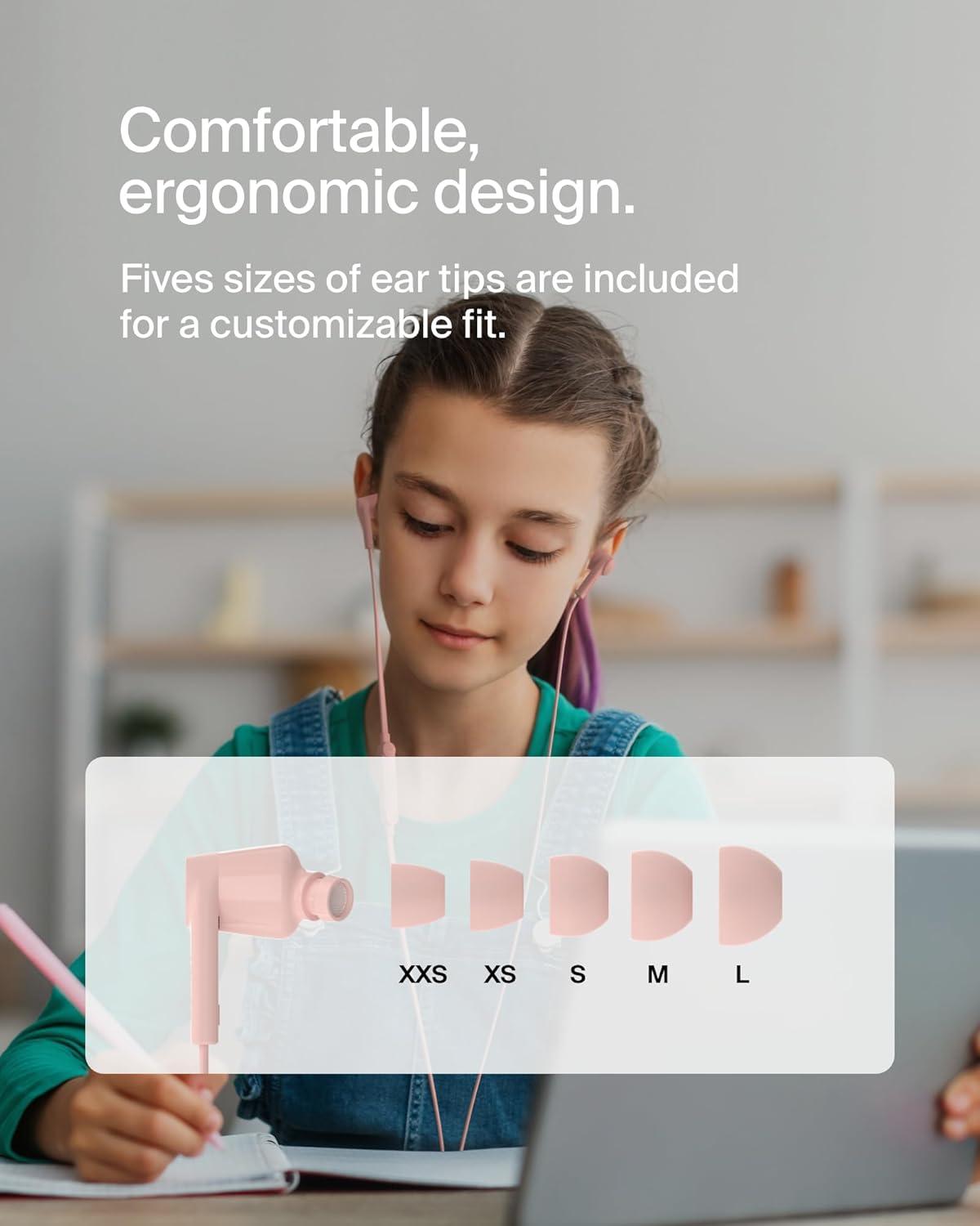 imageBelkin SoundForm Wired Earbuds with USBC Connector inEar Earphones wMicrophone USBC Headphones for iPhone 17 iPhone 16 iPad mini Galaxy S25 Google Pixel 9 Android and More BlackPink