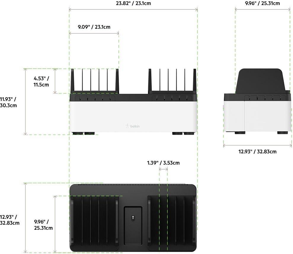 imageBelkin Store and Charge W Fixed Dividers AC Classroom Charging Station for Laptops amp Tablets Organization iPad Up To 10 Devices Including iPads More