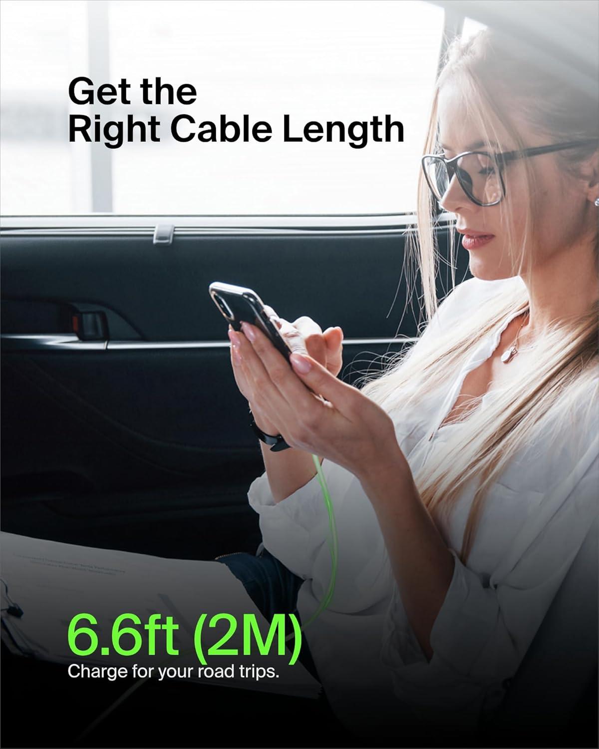 imageBelkin USBC to USBC Cable Fast Charging Cable 2M66ft for iPhone 16 iPhone 16 Pro iPhone 16 Pro Max Galaxy S25 S24 Note Pixel iPad Pro Nintendo Switch 2 Carplay amp More BlackWhite