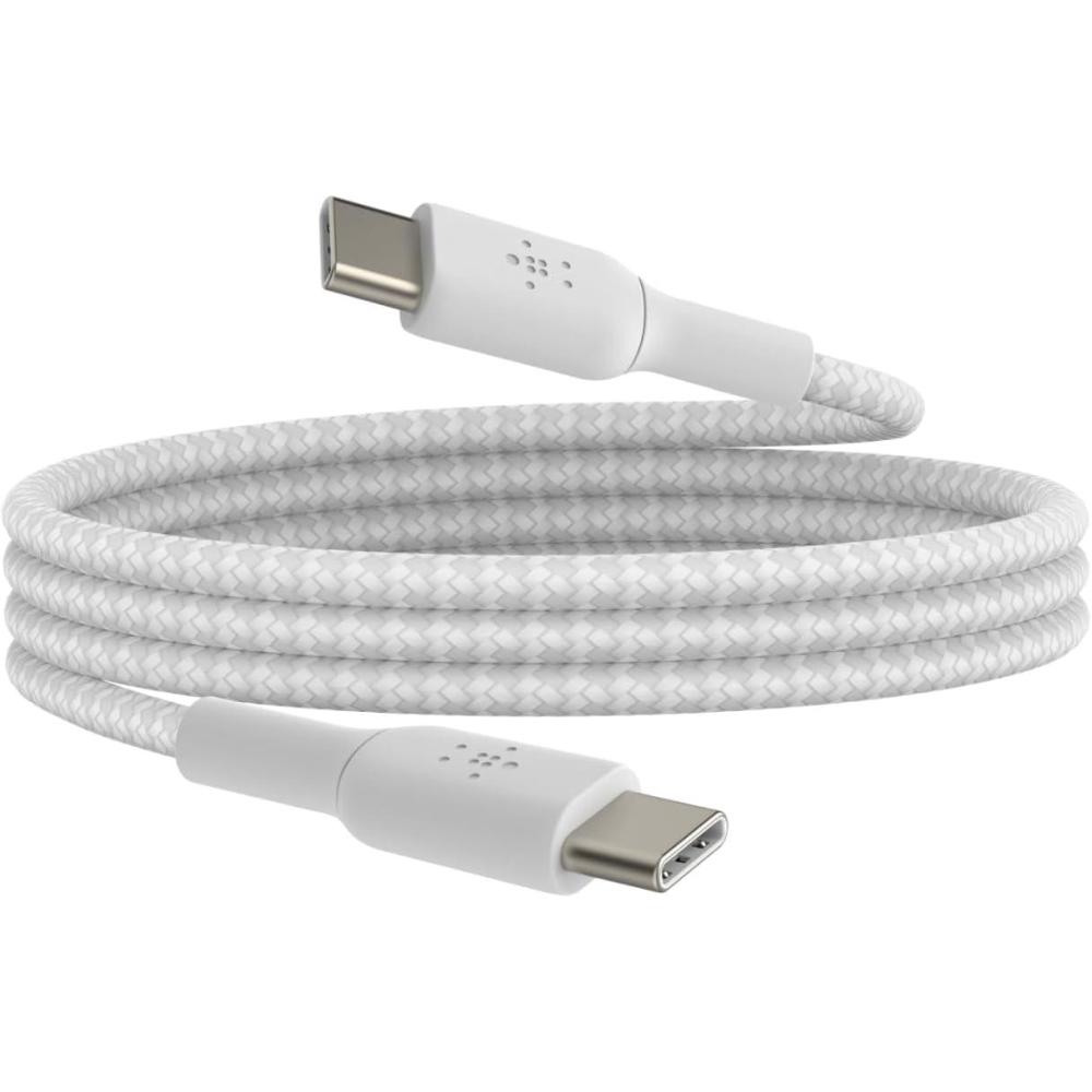 imageBelkin BoostCharge 2M66ft Braided USBC to USBC Cable for iPhone 17 iPhone 17 Pro iPhone 17 Pro Max Galaxy S25 S24 Note Pixel 10 amp 9 iPad Pro Nintendo Switch 2 amp More  PinkWhite