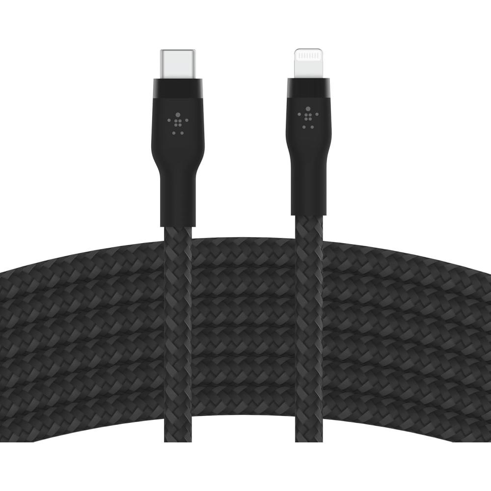 imageBelkin BoostCharge Pro Flex Braided USB Type C to Lightning Cable 3M10ft MFi Certified 20W Fast Charging PD Power Delivery for iPhone 14 iPhone 13 12 11 Pro Max Mini SE iPad Black