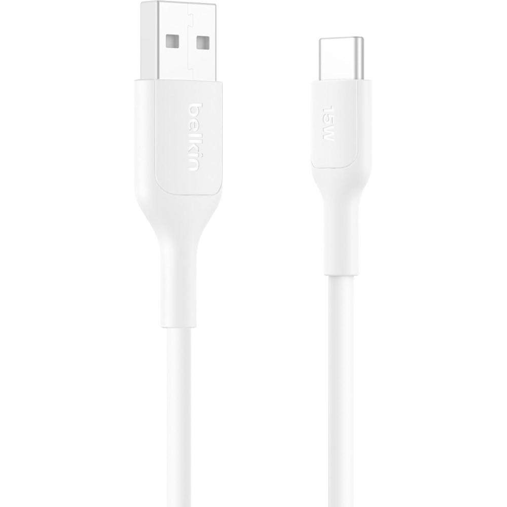 imageBelkin Eco Braided USBA to USBC Cable 2Pack 33ft 15W  Soft Flexible FastCharging Cable Type C Charger Cord for iPhone 17 Series Galaxy S25 Pixel 10 iPad Pro amp More  White USB 20White