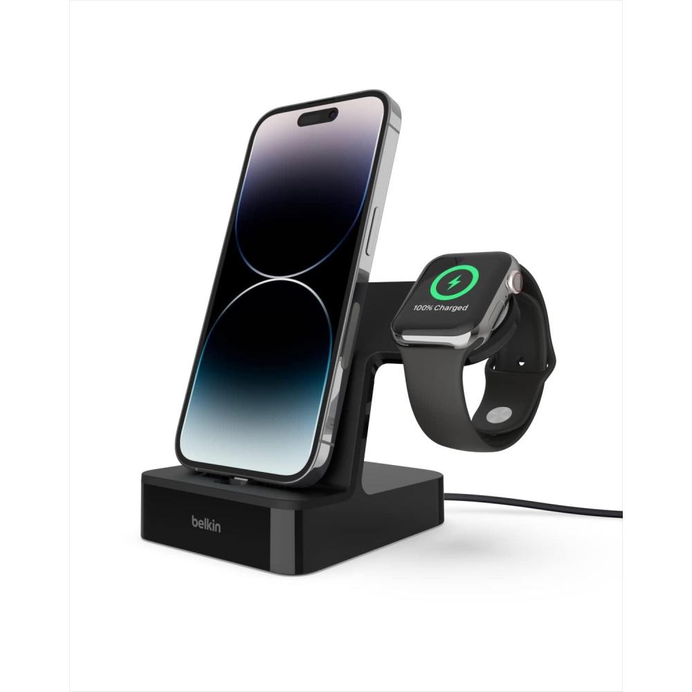 imageBelkin Magnetic 2in1 Lightning Charging Dock for Apple iPhone and Apple Watch BlackBlack