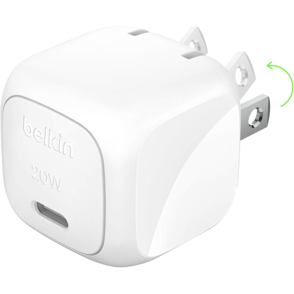 imageBelkin USB C Charger Block 30W USBC PD Super Fast Charging for Apple iPhone 17 Air Pro Pro Max Samsung Galaxy S25 Galaxy S24 iPad AirPods Nintendo Switch 2 Google Pixel 10 etc  White20W
