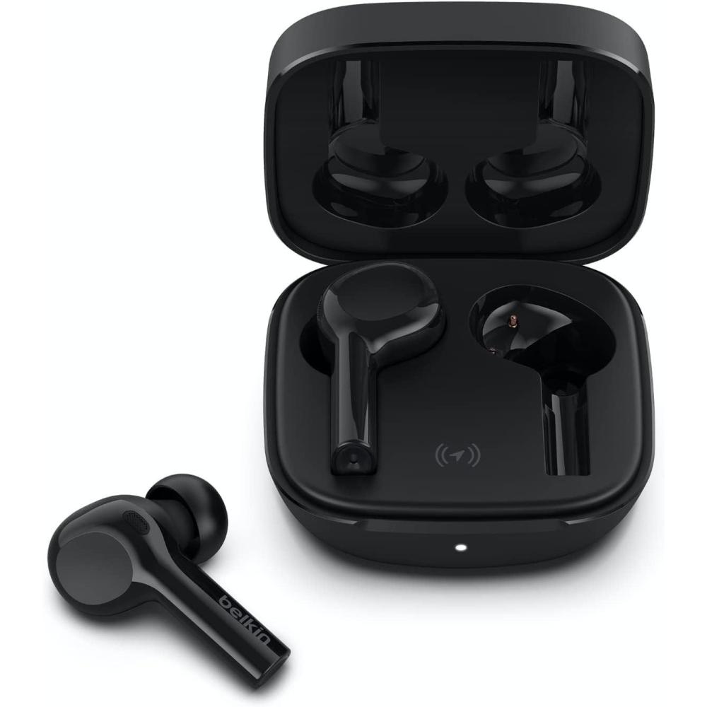 imageBelkin Wireless Earbuds SoundForm Freedom True Wireless Bluetooth Earphones with Wireless Charging Case IPX5 Certified Sweat and Water Resistant with Deep Bass for iPhones and Androids BlackBlack