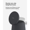 Belkin 2-in-1 MagSafe Wireless Charging Dock 15W Fast Charge iPhone Charger Compatible with iPhone 17, 16, 15, and 14 Series, AirPods, Pixel 10, and Other MagSafe Enabled Devices, PSU Included – Black(Black)