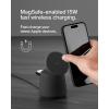 Belkin 2-in-1 MagSafe Wireless Charging Dock 15W Fast Charge iPhone Charger Compatible with iPhone 17, 16, 15, and 14 Series, AirPods, Pixel 10, and Other MagSafe Enabled Devices, PSU Included – Black(Black)