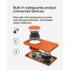 Belkin 2-in-1 Wireless Charging Pad with MagSafe 15W, Fast Charging iPhone Charger – Wireless Charging Station for iPhone 17, 16, 15, and 14 Series, AirPods, and Other MagSafe Enabled Devices – Orange(Orange)