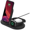 Belkin 3-in-1 Wireless Charger – Fast Charging Stand for Apple iPhone, Apple Watch & AirPods Case Compatible Qi Station For Multiple Devices – Black(Black)