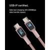 Belkin BoostCharge (2M/6.6ft) Braided USB-C to USB-C Cable for iPhone 17, iPhone 17 Pro, iPhone 17 Pro Max, Galaxy S25, S24, Note, Pixel 10 & 9, iPad Pro, Nintendo Switch 2 & More – Pink(Pink)