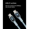 Belkin BoostCharge (2M/6.6ft) Braided USB-C to USB-C Cable for iPhone 17, iPhone 17 Pro, iPhone 17 Pro Max, Galaxy S25, S24, Note, Pixel 10 & 9, iPad Pro, Nintendo Switch 2 & More – Pink(Blue)