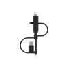 Belkin BoostCharge 3-in-1 USB-A to USB-C, Lightning, Micro-USB Charging Cable (1M/3.3ft) for iPhone 16, iPhone 16 Pro, iPad, Galaxy S25, S24, Pixel, Nintendo Switch 2 & More – Black(Cable)