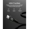 Belkin BoostCharge Pro Flex Braided USB-C to USB-A (2M/6.6ft) Fast Charging Cable USB-IF Certified for iPhone 17, iPhone 17 Pro, iPad Pro, Galaxy S25, S24, Pixel, Nintendo Switch 2 & More – Black(Braided 6.6 ft – 2 pack)