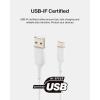 Belkin BoostCharge USB-C Cable to USB-A Cable (2M/6.6ft) for iPhone 16, iPhone 16 Pro, Samsung Galaxy S25, S24, Pixel 9, iPad Pro, Nintendo Switch 2, Carplay & More – Black (2-Pack)(White)