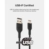 Belkin BoostCharge USB-C Cable to USB-A Cable (2M/6.6ft) for iPhone 16, iPhone 16 Pro, Samsung Galaxy S25, S24, Pixel 9, iPad Pro, Nintendo Switch 2, Carplay & More – Black (2-Pack)(Black)