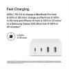 Belkin Charger Station 108W GaN – 2X USB-C and 2X USB-A Ports – Fast Desktop Charger Dock Hub for iPhone 17, Air, Pro, Apple Watch, iPad, MacBook, Samsung Galaxy S25, Nintendo Switch 2 – Black(White)