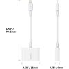 Belkin F8J212BTWHT Lightning & 3.5mm Audio Dual Adapter, Compatible with iPhone 14/13 / 12 / SE / 11 / XR, MFi Certified, Earphones & Charge Simultaneously, Data Transfer, White(Lightning + 3.5mm Audio)