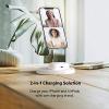 Belkin MagSafe 2-in-1 Wireless Charging Stand for Apple iPhone 16, iPhone 15, iPhone 14, & iPhone 13 Series & AirPods – MagSafe Fast Charging Station for Multiple Devices – White(White)