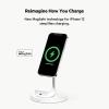 Belkin MagSafe 2-in-1 Wireless Charging Stand for Apple iPhone 16, iPhone 15, iPhone 14, & iPhone 13 Series & AirPods – MagSafe Fast Charging Station for Multiple Devices – White(White)