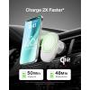 Belkin MagSafe-Compatible Wireless Car Charger 15W, Fast Charging Wireless Charger – Powerful Magnetic Vent Holder for iPhone 17, 16, 15, 14, 13 Series, Pixel 10, Secure Car Phone Mount – White(Charging Mount – New Model)
