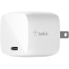 Belkin USB C Charger Block 30W – USB-C to C Cable Included – PPS, USB-IF Certified PD 3.0 Super Fast Charging – Samsung Galaxy S25, Apple iPhone 17, Air, Google Pixel, Nintendo Switch 2 & More – White(30W GaN + Lightning Cable)