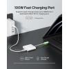 Belkin USB C Splitter – Dual Port Hub – 1 x USB-C 3.2 Gen2 Port & 1 x 100W PD Port – Simultaneous Data Transfer & iPhone Charger Fast Charging – Apple iPhone 17, iPad, Nintendo Switch 2 & More – White
