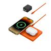 Belkin 2-in-1 Wireless Charging Pad with MagSafe 15W, Fast Charging iPhone Charger – Wireless Charging Station for iPhone 17, 16, 15, and 14 Series, AirPods, and Other MagSafe Enabled Devices – Orange(Orange)