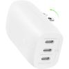 Belkin 3-Port USB C Charger Block 67W – PPS, USB-C PD3.1 Super Fast Charging Charger – Samsung Galaxy S25, Apple iPhone 17, Air, Pro, MacBook, AirPods, Apple Watch, Nintendo Switch 2 & More – White(White)