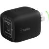 Belkin 45W Dual USB C Charger Block, Super Fast Charging PD3.0 w/ GaN Technology – Samsung Galaxy S25, Apple iPhone 17, Air, Pro, Pro Max, iPad, MacBook, AirPods, Nintendo Switch 2 & More – White(45W Black)