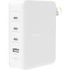 Belkin 4-Port Charger Block 140W, GaN Charger USB-C Power Delivery Fast Charge & USB-A Port – MacBook, Apple iPhone 17, Air, iPad, Samsung Galaxy S25, Google Pixel 10, Nintendo Switch 2 & More – White