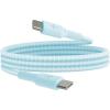 Belkin BoostCharge (2M/6.6ft) Braided USB-C to USB-C Cable for iPhone 17, iPhone 17 Pro, iPhone 17 Pro Max, Galaxy S25, S24, Note, Pixel 10 & 9, iPad Pro, Nintendo Switch 2 & More – Pink(Blue)