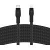 Belkin BoostCharge Pro Flex Braided USB Type C to Lightning Cable (3M/10ft), MFi Certified 20W Fast Charging PD Power Delivery for iPhone 14, iPhone 13, 12, 11, Pro, Max, Mini, SE, iPad – Black