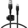 Belkin BoostCharge Pro Flex Braided USB-C to USB-A (2M/6.6ft) Fast Charging Cable USB-IF Certified for iPhone 17, iPhone 17 Pro, iPad Pro, Galaxy S25, S24, Pixel, Nintendo Switch 2 & More – Black(Braided 3.3 ft)