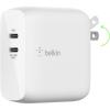 Belkin Dual Port USB C Charger Block 68W – USB C Cable Included (2M) – GaN w/ PD iPhone Fast Charging – Samsung Galaxy S25, Apple iPhone 17, Air, Pro, iPad, AirPods, Macbook, Nintendo Switch 2 – White(Standalone)
