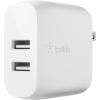 Belkin Dual Port USB Charger Block 24W – iPhone Charger Fast Charging – iPhone 17, Air, Pro, Pro Max, iPad, AirPods, Apple Watch, Samsung Galaxy S25, Nintendo Switch 2 & More – Cable Not Included(Standalone)