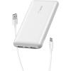 Belkin Portable Charger, USB C Power Bank 10000 mAh w/ 2xUSB-A Ports, 15W w/ Type-C to Type-A Cable – iPhone 17, Air, Pro, Pro Max, Samsung Galaxy S25, Nintendo Switch 2, Google Pixel 10, etc. – Blue(White)