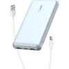 Belkin Portable Charger, USB C Power Bank 20000 mAh w/ 2 USB-A Ports, 15W w/ Type-A to Type-C Cable – iPhone 17, Air, Pro, Pro Max, AirPods, Samsung Galaxy S25, S24, Google Pixel 10, iPad, etc. – Blue(Pearl Blue)