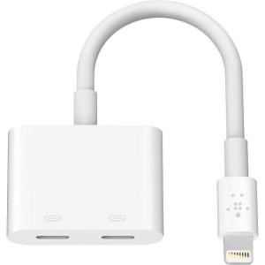 Belkin RockStar USB-C Audio + Charge Adapter, Headphone Adapter w/ USB-C 60W Power Delivery Fast Charging for iPhone, iPad Pro, Galaxy, Note, Google Pixel, LG G6, Sony Xperia, OnePlus, & More – Black(White)