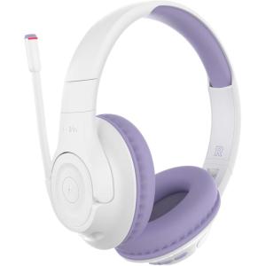 Belkin SoundForm Inspire Wireless Over-Ear Headset for Kids, Online Learning & Travel w/Built-in Microphone, 85dB Safe Volume Limit, 35H Battery – Compatible w/iPhone, iPad, Galaxy & More – Lavender(Lavender)