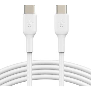 Belkin USB-C to USB-C Cable Fast Charging Cable (2M/6.6ft) for iPhone 16, iPhone 16 Pro, iPhone 16 Pro Max, Galaxy S25, S24, Note, Pixel, iPad Pro, Nintendo Switch 2, Carplay & More – Black(White)