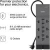Belkin 12-Outlet Surge Protector Power Strip w/ 12 AC Outlets & 8ft Flat Plug, UL-Listed Heavy-Duty Extension Cord for Home, Office, Travel, Computer, Laptop, Charger – 3,940 Joules, Pack of 3(1 Pack)