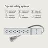 Belkin 6-Outlet Surge Protector Power Strip, 6ft Cord, 360° Rotating Plug – 1080 Joules Protection(6 ft – 6 Pack)
