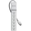 Belkin 6-Outlet Surge Protector Power Strip, UL-listed w/ 6 AC Outlets & 10ft/3M Cord, Overload and Overvoltage Protection for Personal Electronics, Small Appliances, & More – 720 Joules of Protection(White)