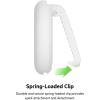 Belkin Apple AirTag Secure Holder with Clip – Durable Scratch Resistant Case Air Tag Spring Loaded Attach to Backpack, Clothing, and Luggage Black(White)