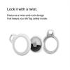 Belkin Apple AirTag Secure Holder with Key Ring – Durable Scratch Resistant Case with Open Face & Raised Edges – Protective AirTag Keychain Accessory for Keys, Pets, Luggage, Backpacks – 4-Pack Black(Black/White)